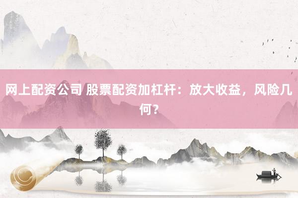 网上配资公司 股票配资加杠杆：放大收益，风险几何？