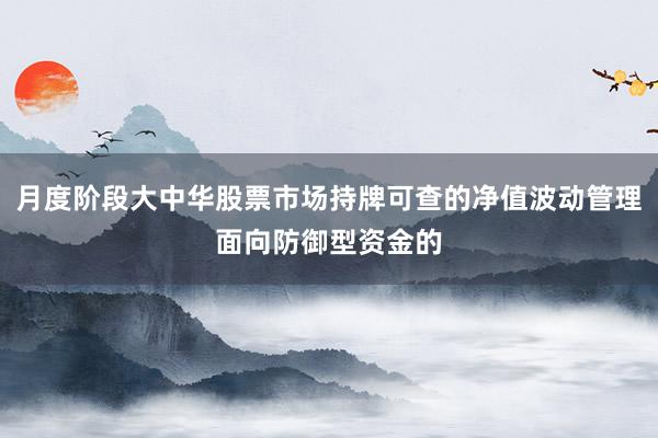 月度阶段大中华股票市场持牌可查的净值波动管理面向防御型资金的