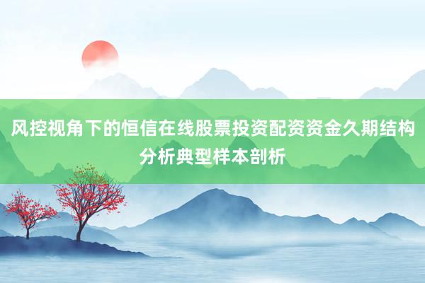 风控视角下的恒信在线股票投资配资资金久期结构分析典型样本剖析